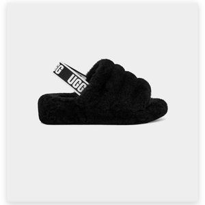 Ugg Fluff Yeah Slide Sandal (Black) / Size 8 / NEW NEVER WORN
